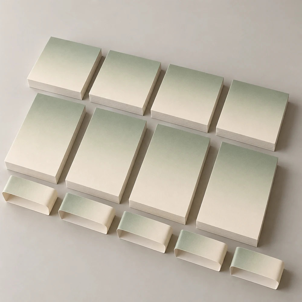Meadow Planning Collection, 4 square pads + 4 rectangular pads, blank paper