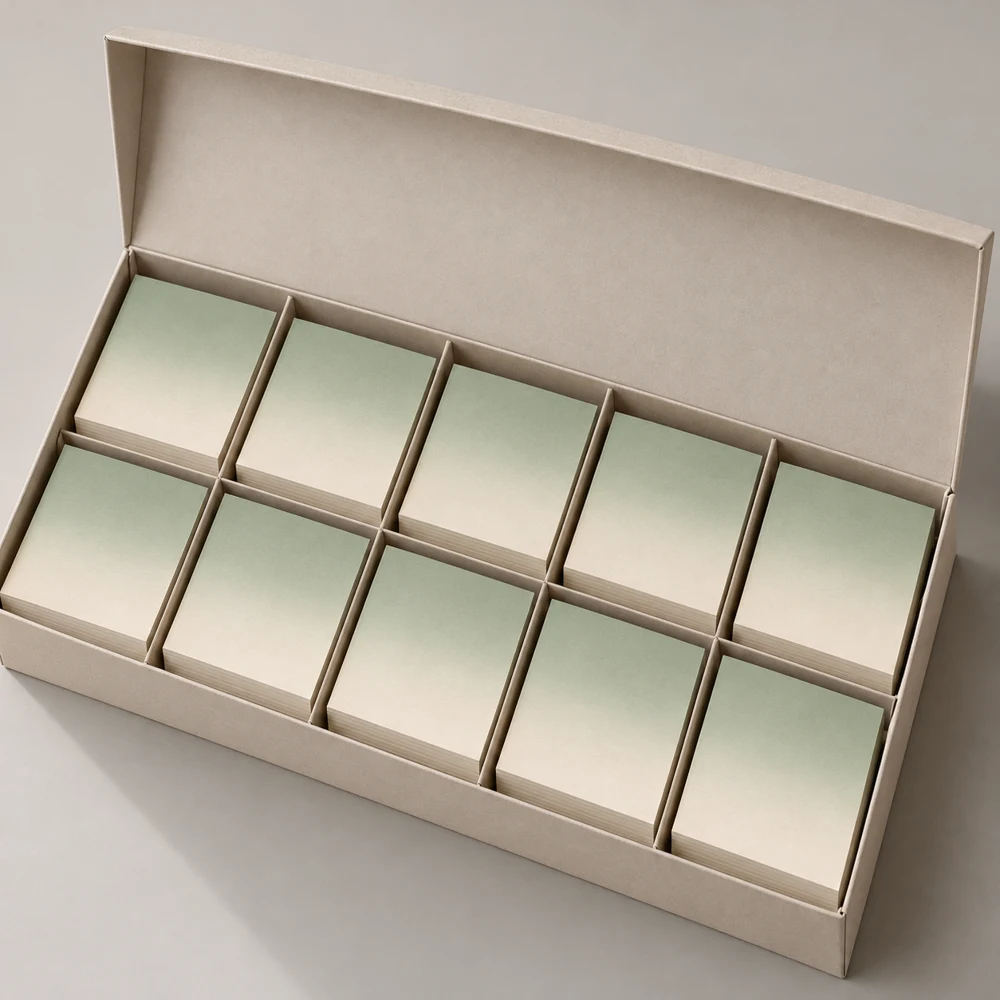 Botanical Studio Box, 10 square pads, blank paper